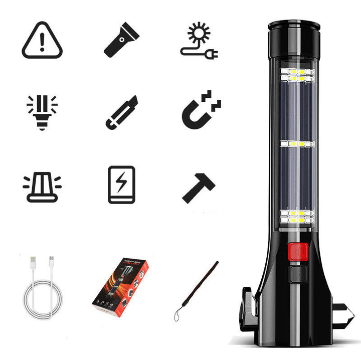 Illuminate Your Safety with the Multifunctional Strong Light Flashlight Car Safety Cone