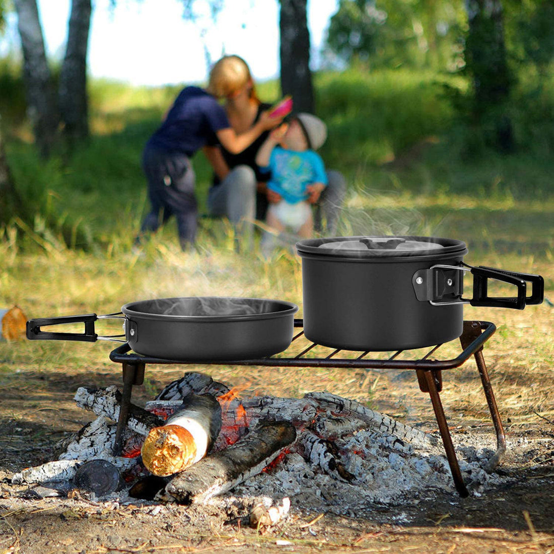 Outdoor Camping Teapot And Pot Set For Picnics