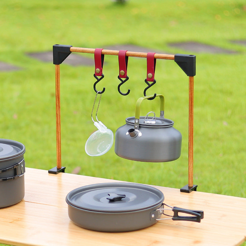 Outdoor Camping Adjustable Hanging Rack For Pots And Cookware