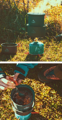 Outdoor Camping Cookware Set Heat-Collecting Cooking Gear