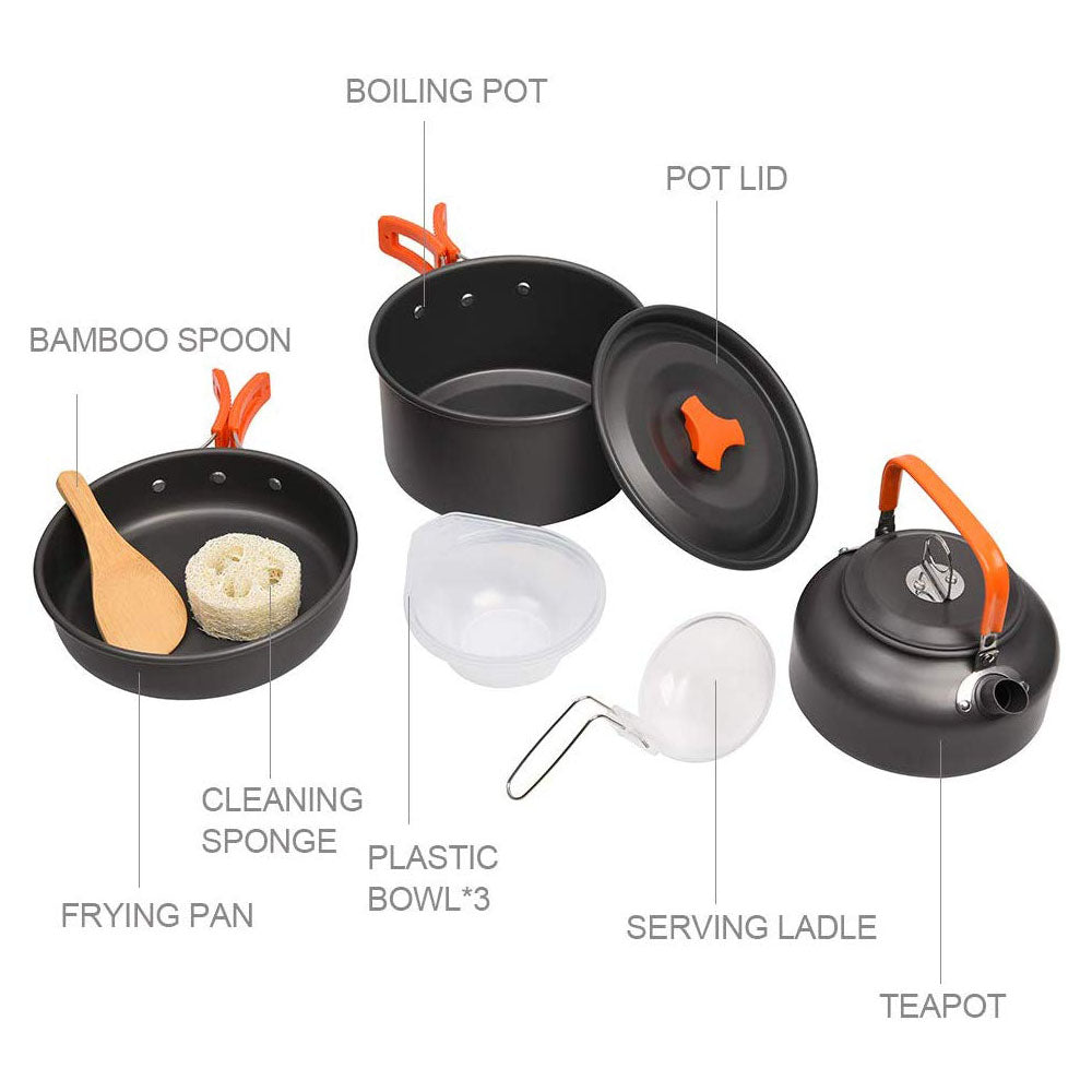 Travel Folding Picnic Tableware Set For Camping