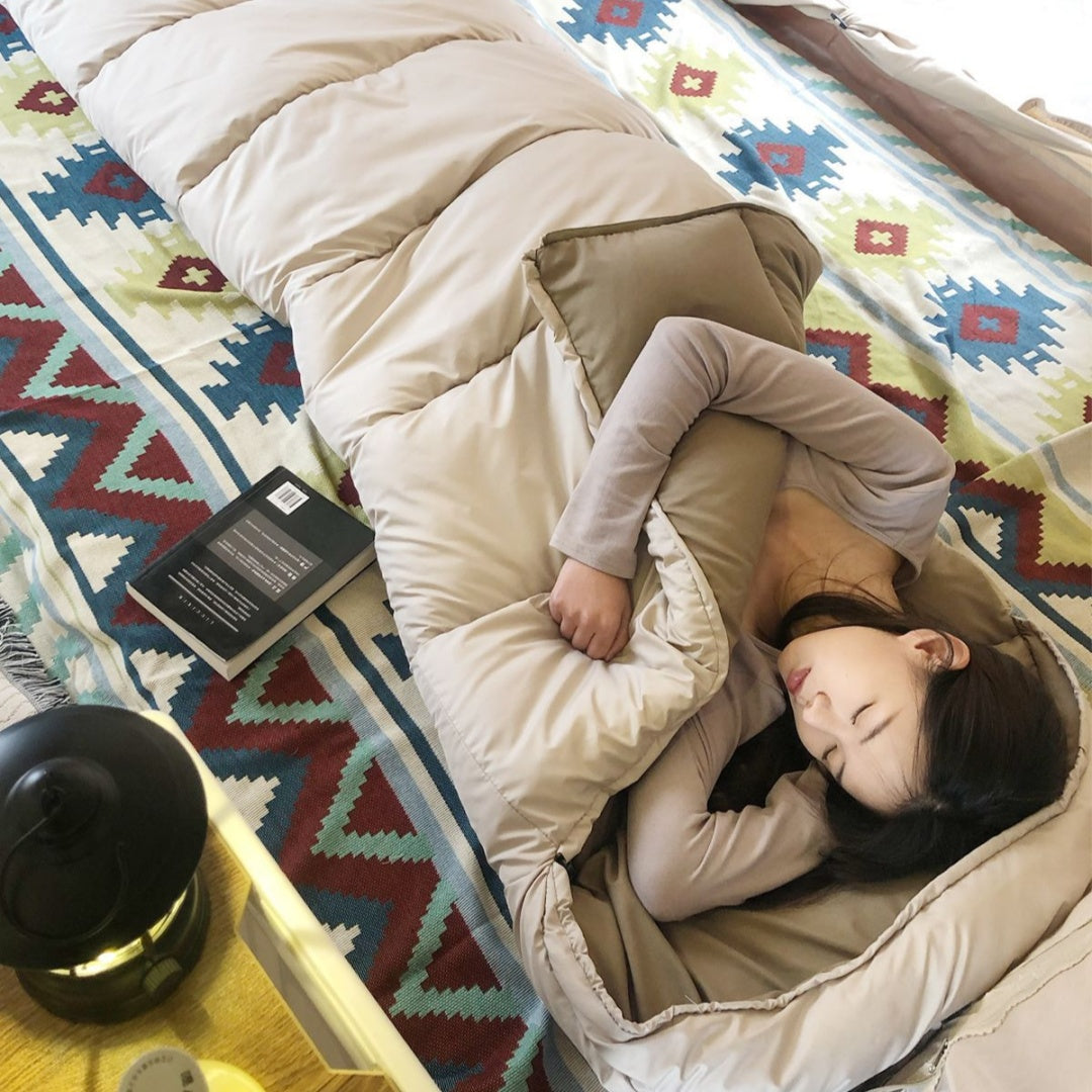Thickened Waterproof Cotton Sleeping Bag Four-Season Outdoor Use