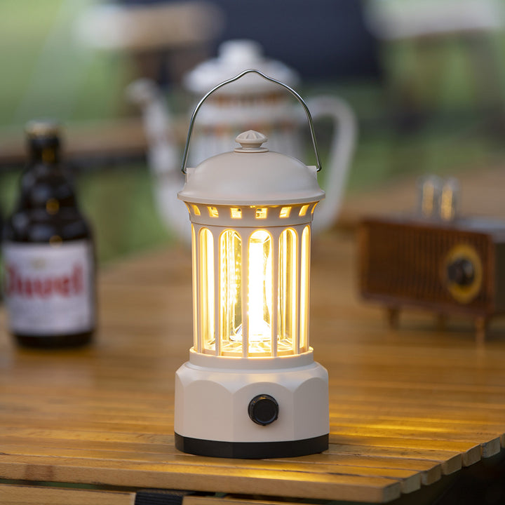 Portable Outdoor Camping Lantern COB Tent Light Retro Style