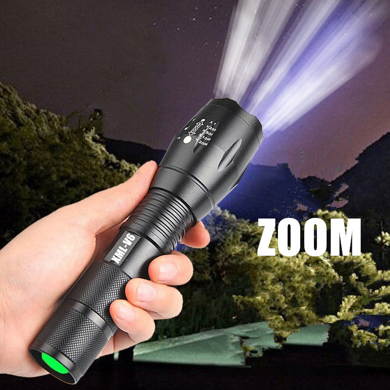 Portable Mini LED Flashlight Zoomable Torch for Hunting