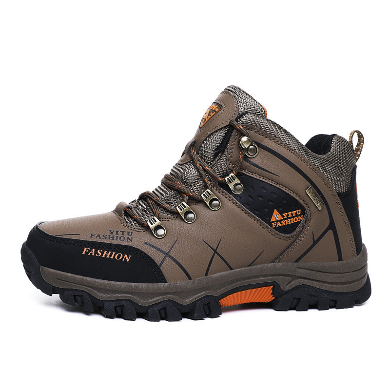High-Top Outdoor Hiking Shoes With Warm Velvet Lining