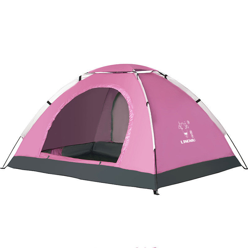 Single-Layer Outdoor Camping Tent for Beach and Travel