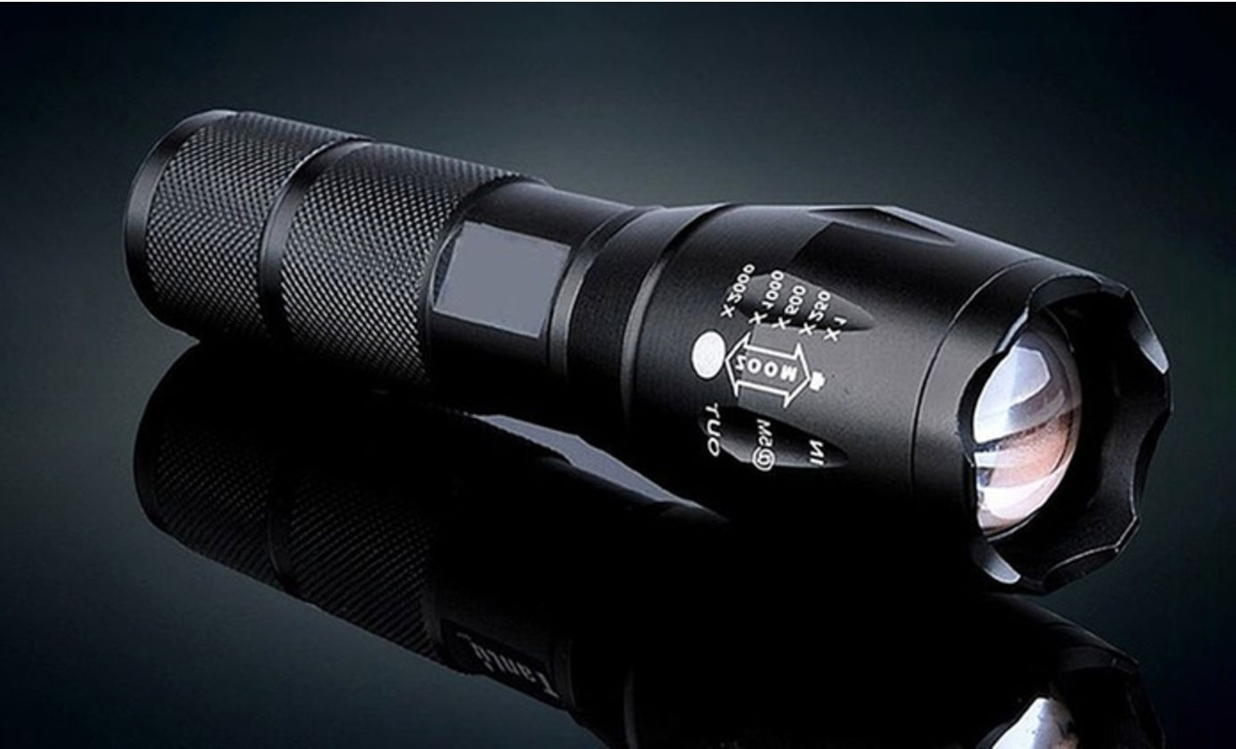 Portable Mini LED Flashlight Zoomable Torch for Hunting