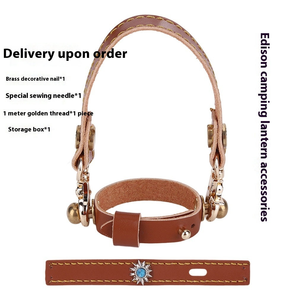 Camping Lantern Set With Leather Hang Rope 3-Piece