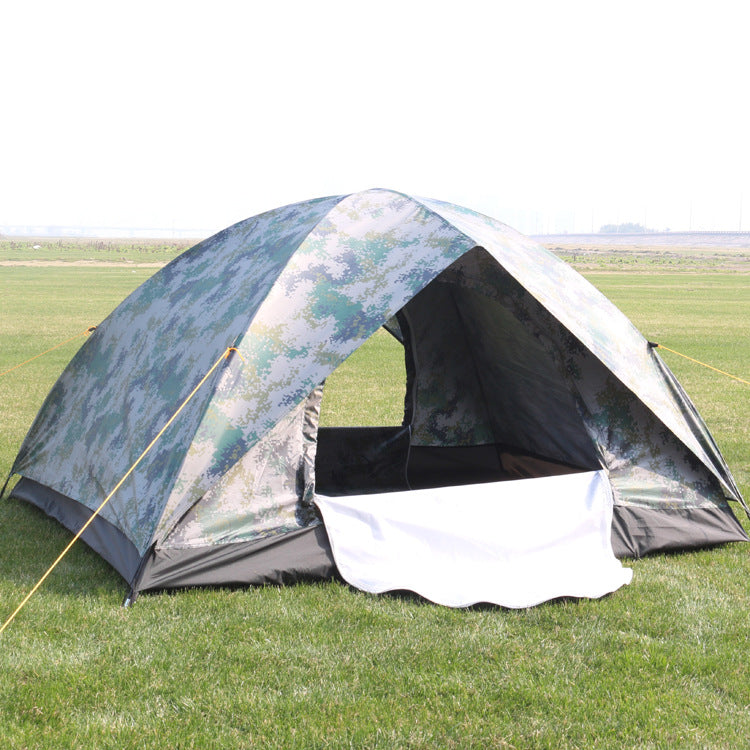 Outdoor Camouflage Tent 3-4 Person Mountaineering and Beach Camping