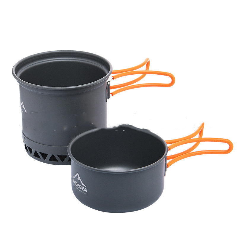 Outdoor Camping Cookware Set With Pots Utensils And Tableware
