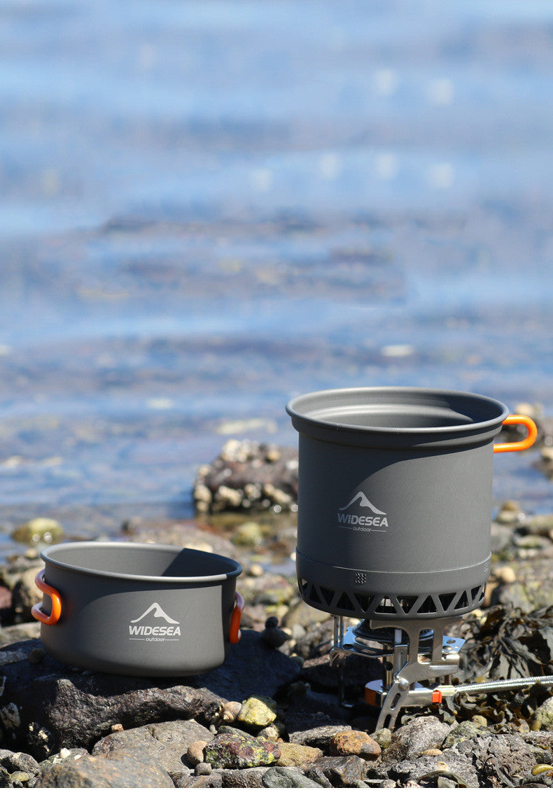 Outdoor Camping Cookware Set With Pots Utensils And Tableware