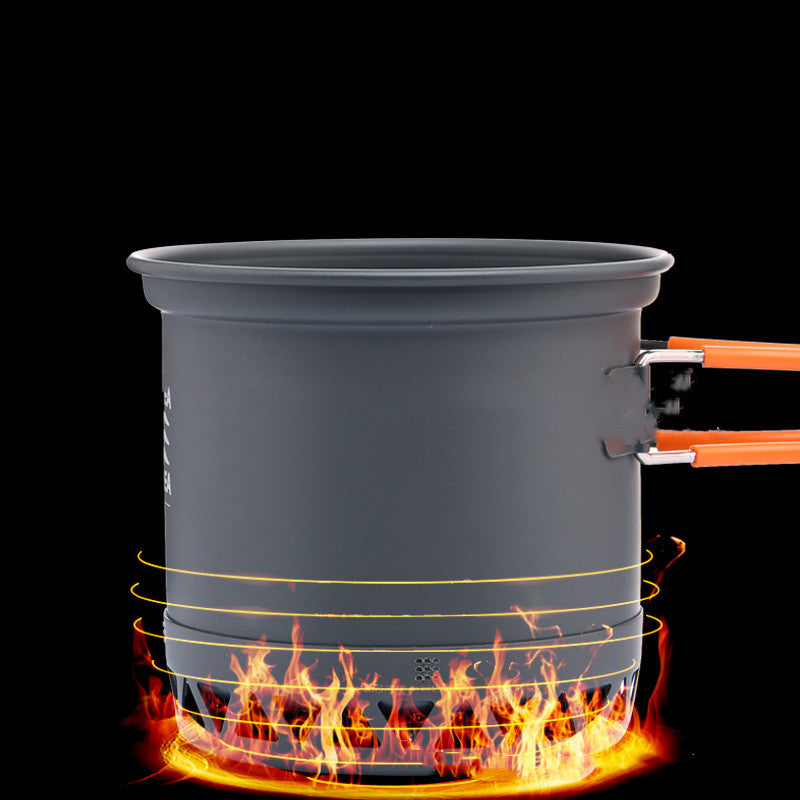 Outdoor Camping Cookware Set With Pots Utensils And Tableware