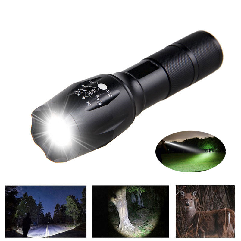 Portable Mini LED Flashlight Zoomable Torch for Hunting