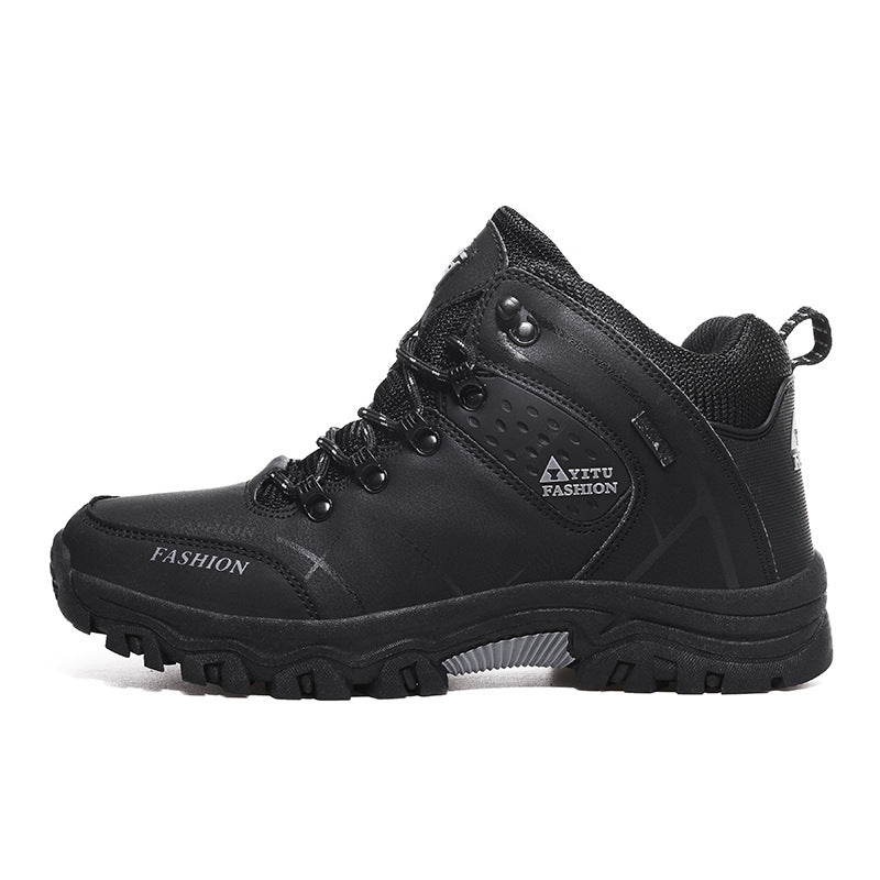 High-Top Outdoor Hiking Shoes With Warm Velvet Lining