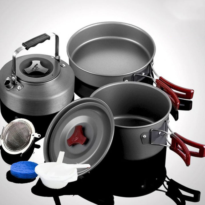 Camping Picnic Cookware Set Portable Pots And Pans