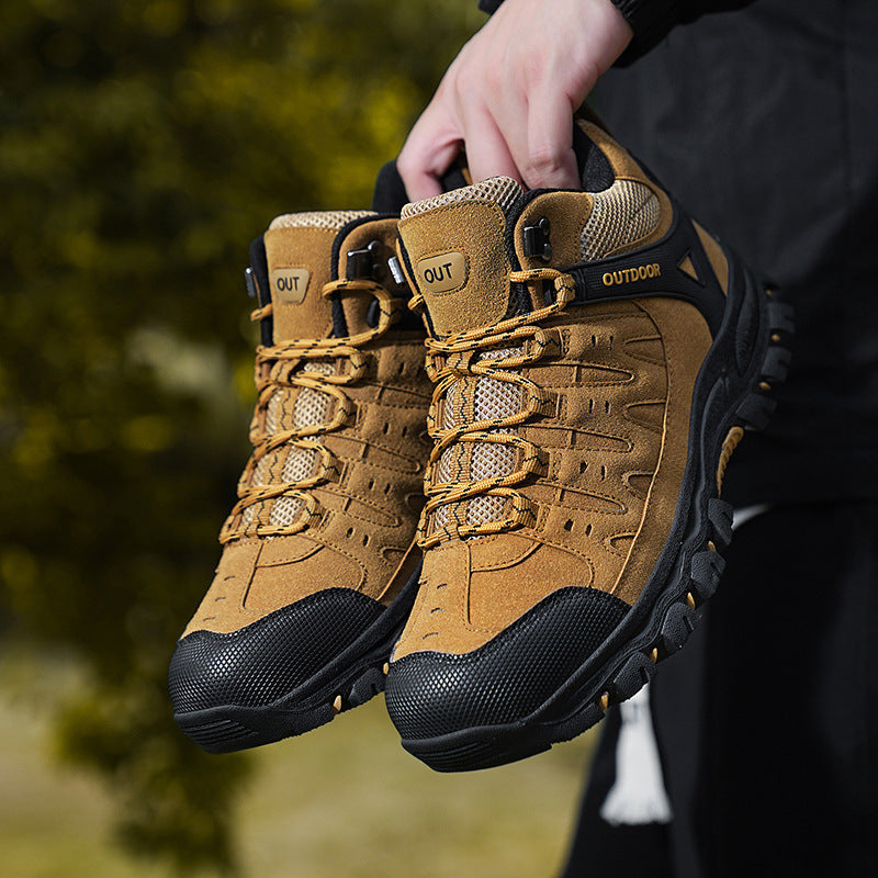 Men’s Plus-Size High-Top Hiking Shoes Non-Slip Durable