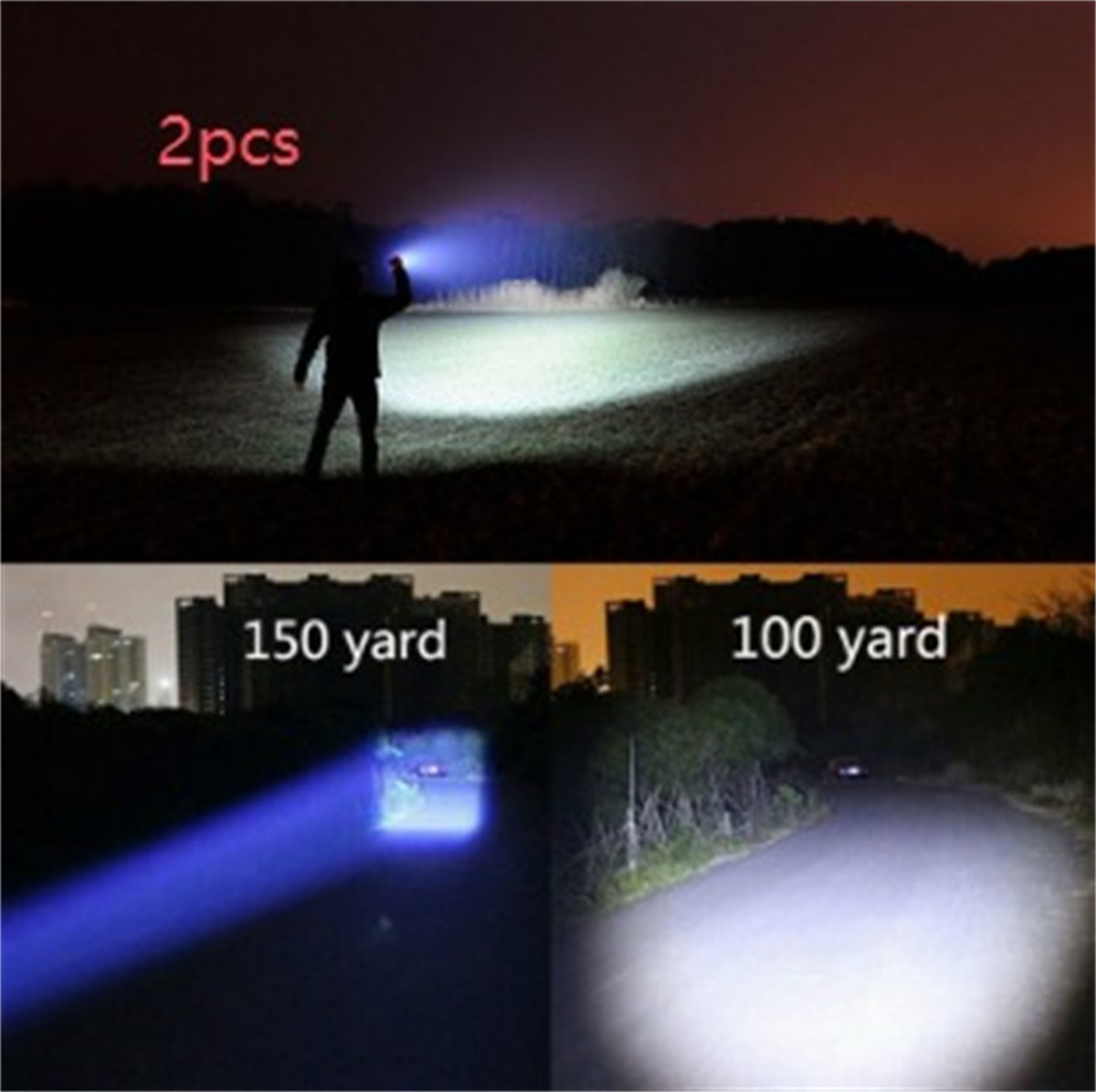 Portable Mini LED Flashlight Zoomable Torch for Hunting