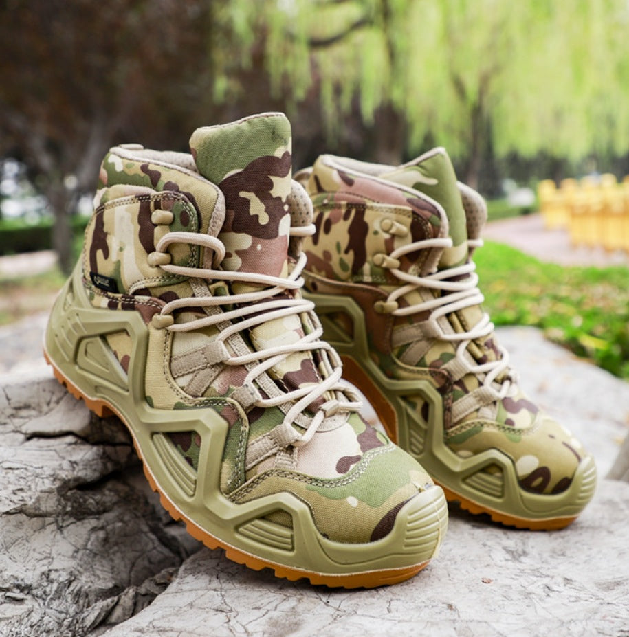 Mid-Top Tactical Hiking Shoes And Combat Boots For Outdoor Training