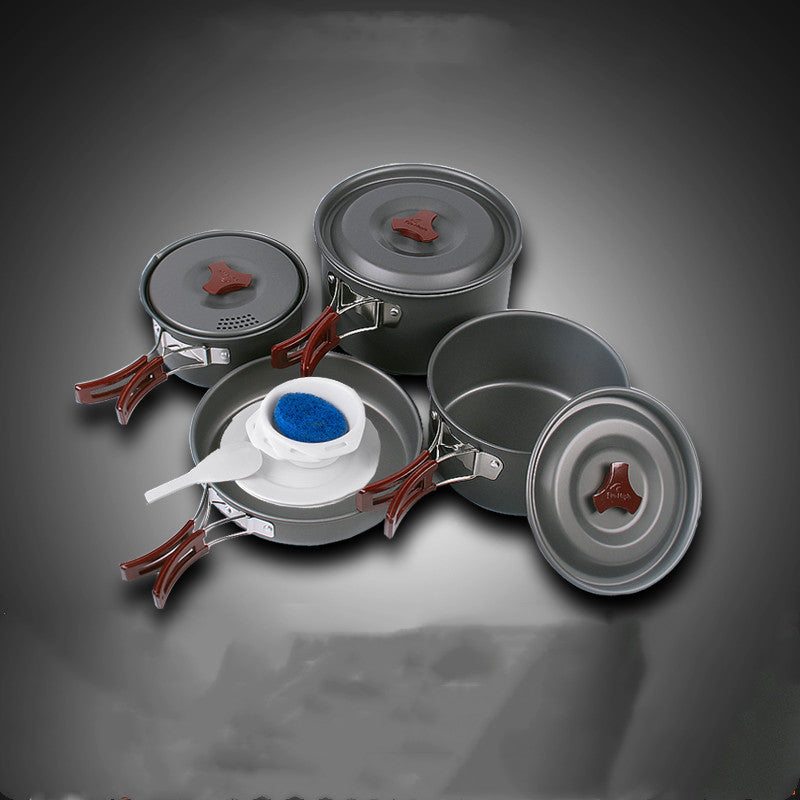Camping Picnic Cookware Set Portable Pots And Pans