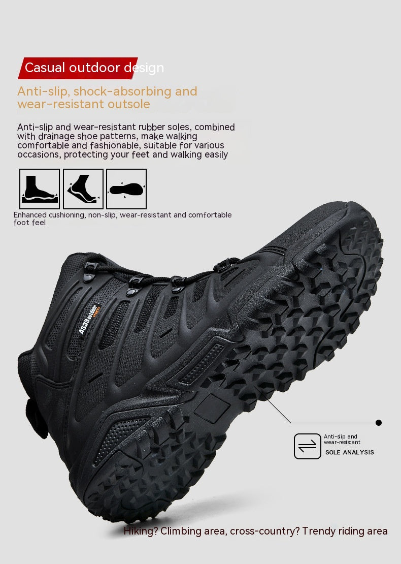 Outdoor High-Top Combat Hiking Shoes Non-Slip Shock-Absorbing
