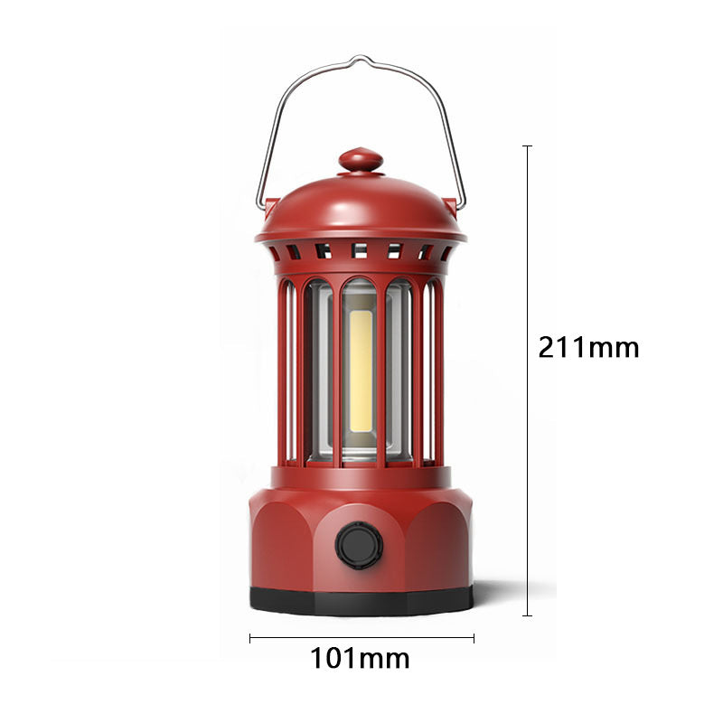 Portable Outdoor Camping Lantern COB Tent Light Retro Style