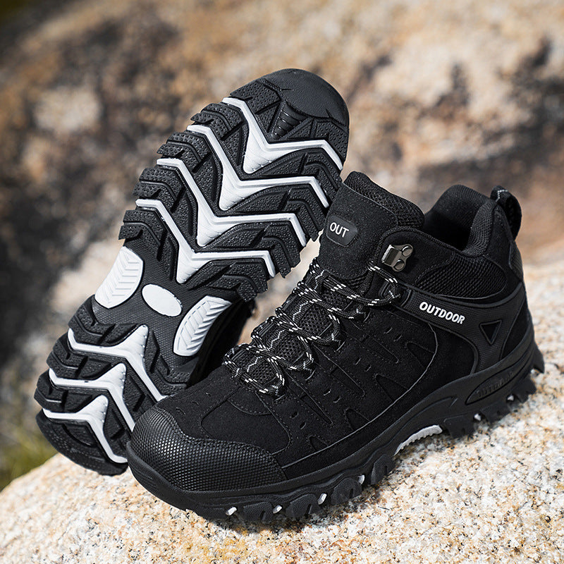 Men’s Plus-Size High-Top Hiking Shoes Non-Slip Durable