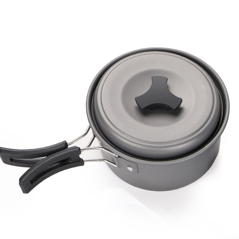 Outdoor Camping Single Pot Aluminum Alloy Cookware