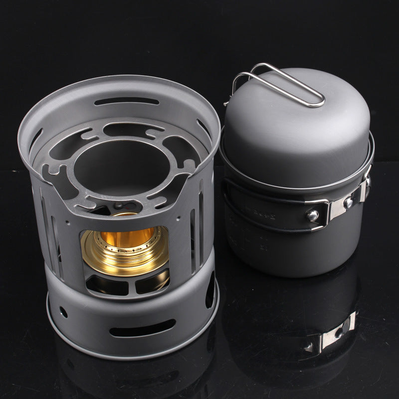 Aluminum Alloy Portable Camping Tableware Set For 1-2 People