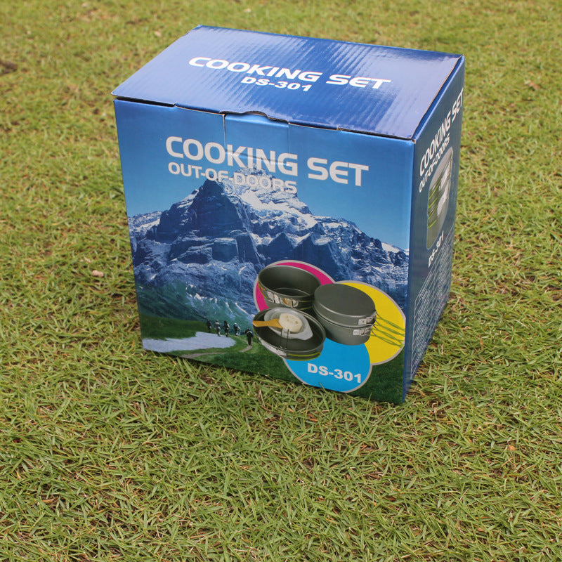 Outdoor Portable Non-Stick Cookware Set For 2-3 People