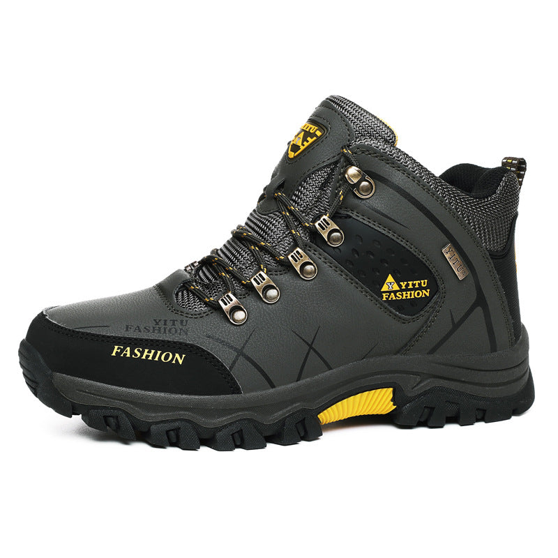 High-Top Outdoor Hiking Shoes With Warm Velvet Lining