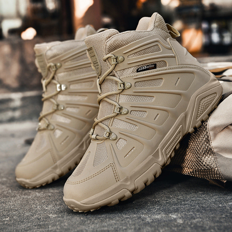 Outdoor High-Top Combat Hiking Shoes Non-Slip Shock-Absorbing