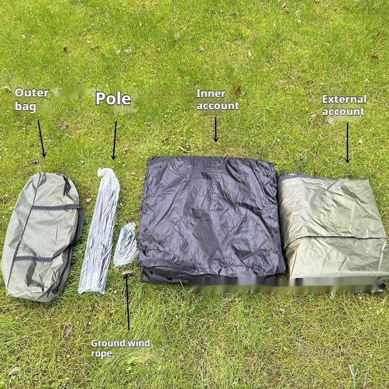 Waterproof Double-Layer Outdoor Camping Tent Rainproof Family Travel Shelter