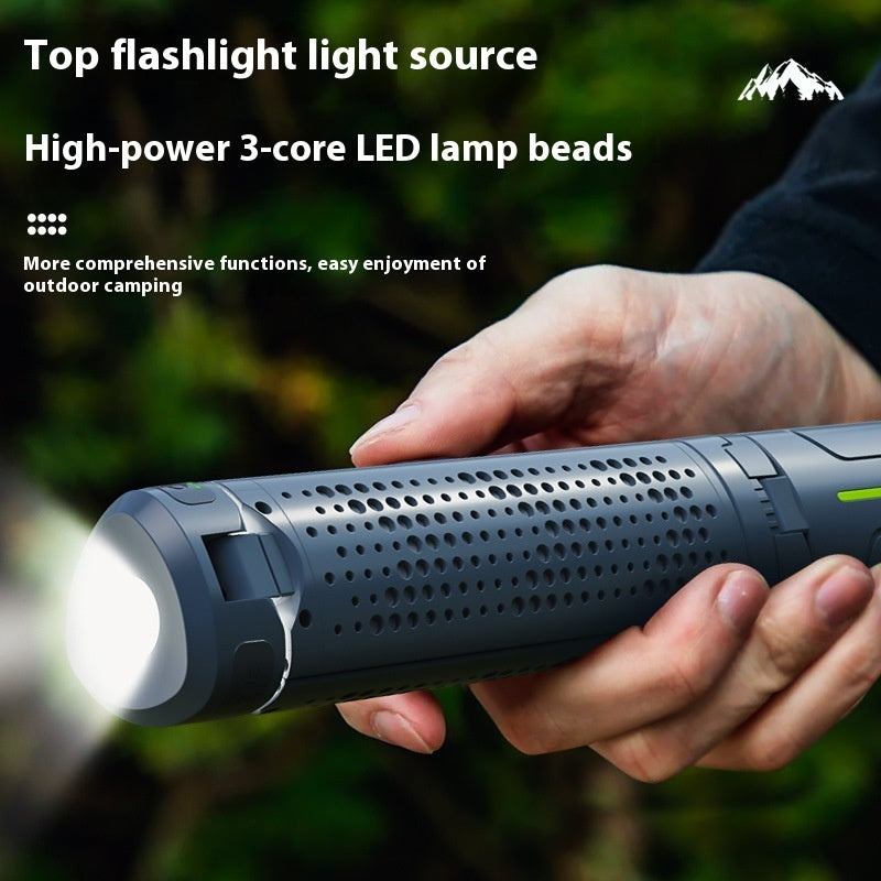 Multifunctional Rechargeable Camping Lantern With Three-Leaf Bracket