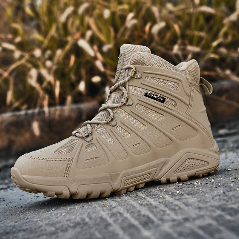 Outdoor High-Top Combat Hiking Shoes Non-Slip Shock-Absorbing