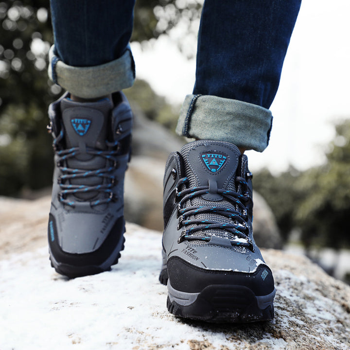High-Top Outdoor Hiking Shoes With Warm Velvet Lining