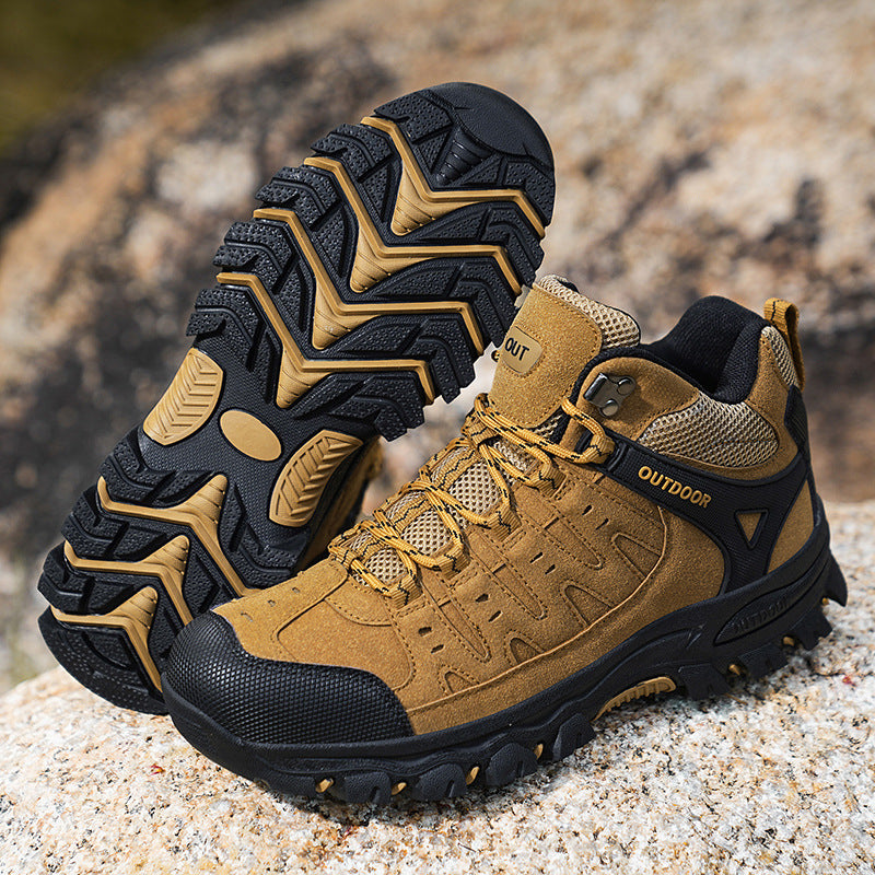 Men’s Plus-Size High-Top Hiking Shoes Non-Slip Durable
