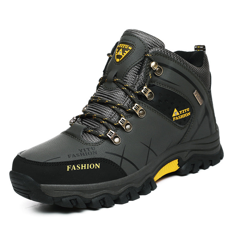 High-Top Outdoor Hiking Shoes With Warm Velvet Lining
