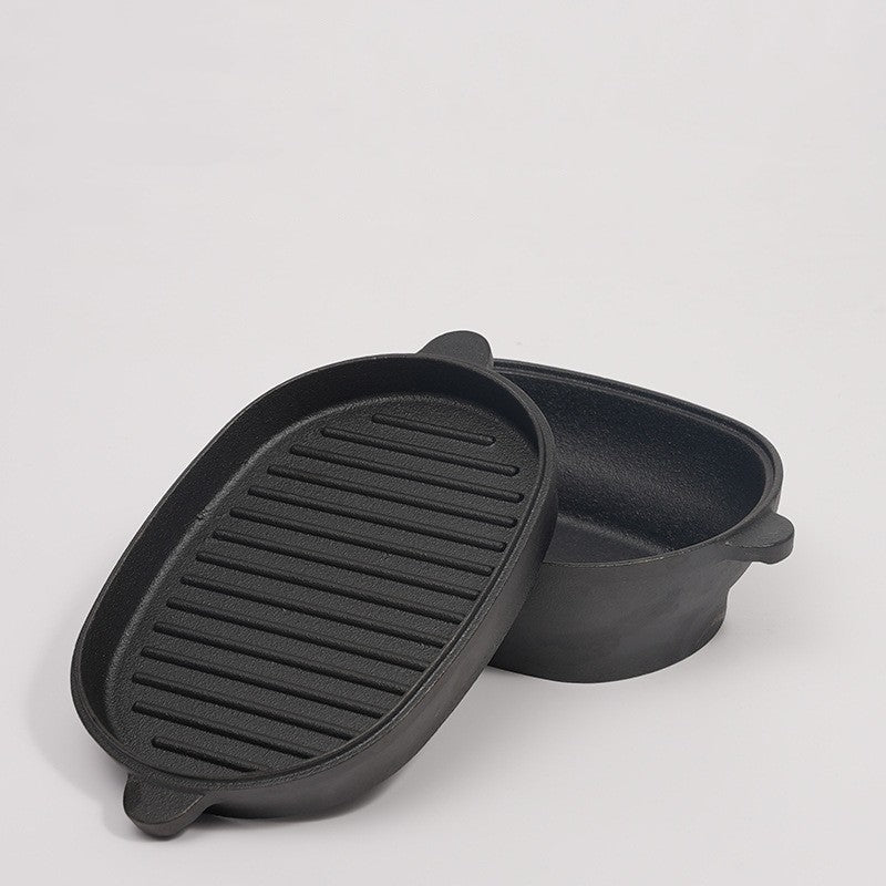 Outdoor Oval Cast Iron Pot For Camping