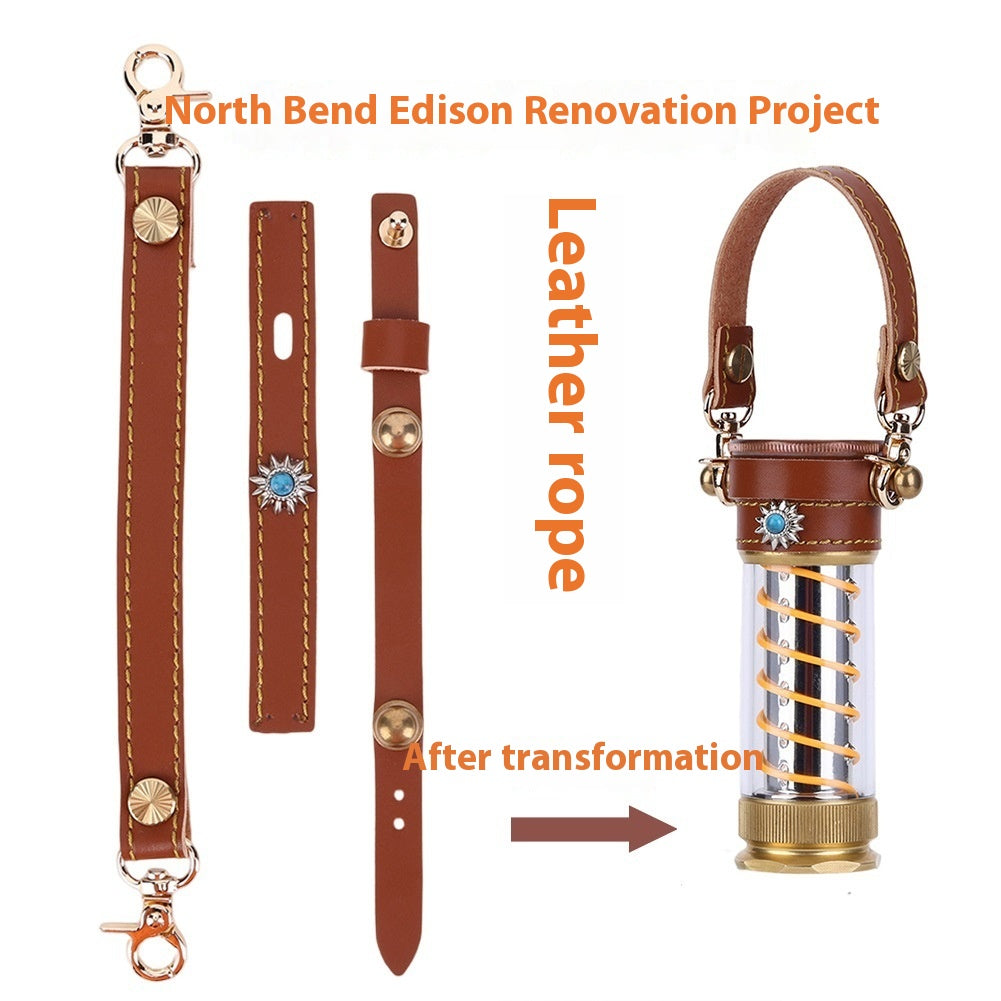 Camping Lantern Set With Leather Hang Rope 3-Piece