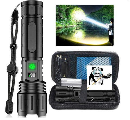 Portable Rechargeable Flashlight Strong and Lightweight for Outdoor Patrol