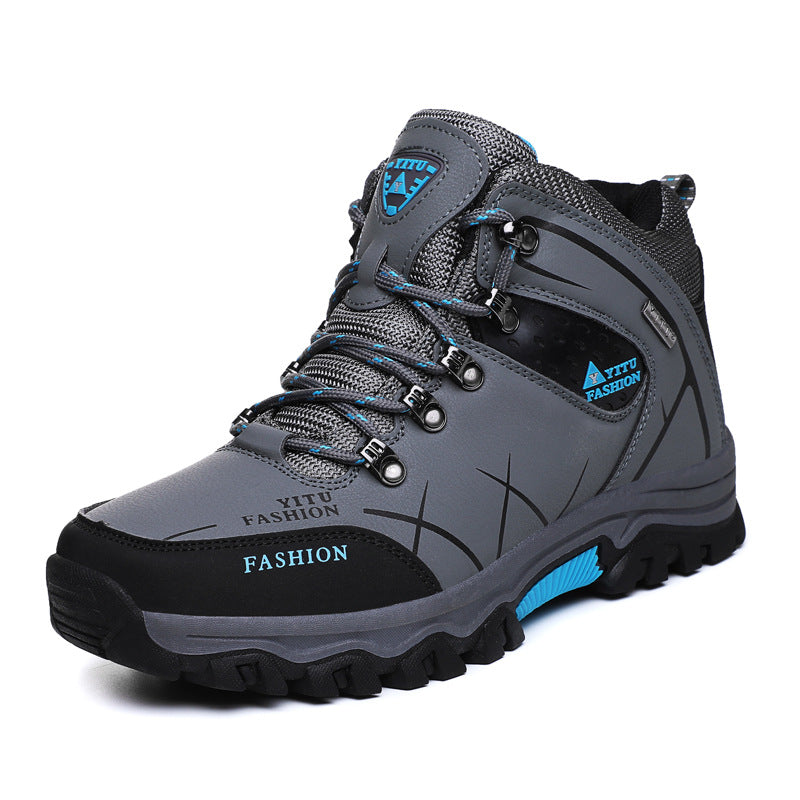 High-Top Outdoor Hiking Shoes With Warm Velvet Lining