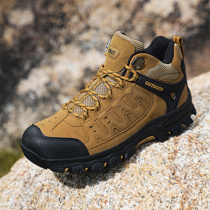 Men’s Plus-Size High-Top Hiking Shoes Non-Slip Durable