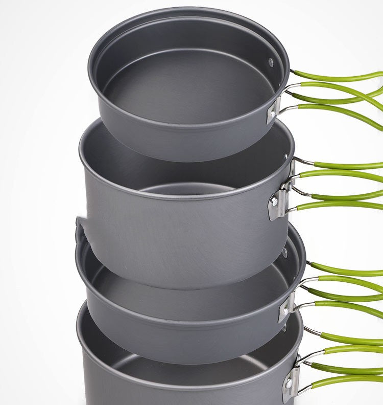 Outdoor Camping Single Pot Aluminum Alloy Cookware