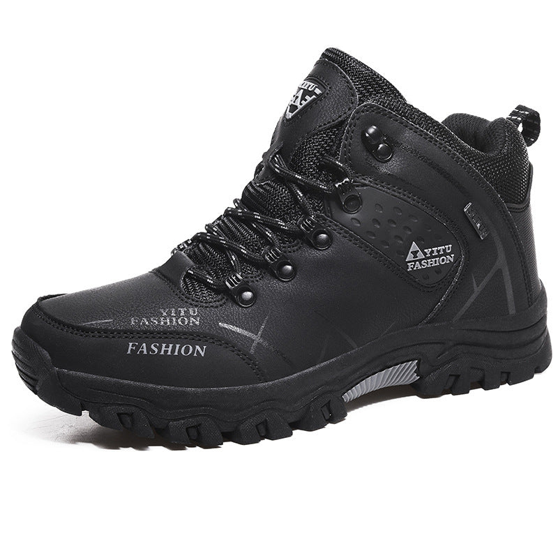 High-Top Outdoor Hiking Shoes With Warm Velvet Lining