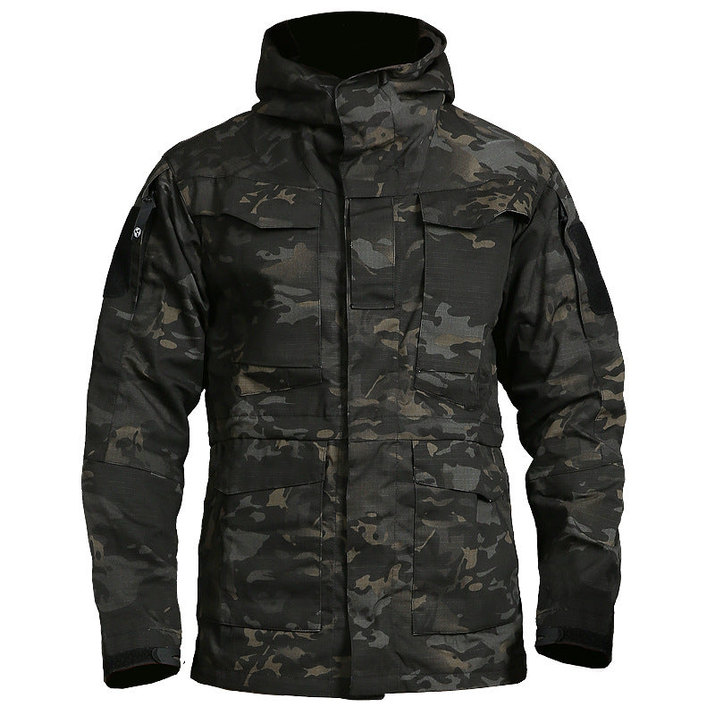 Men’s Windproof Camouflage Mid-Length Trench Coat