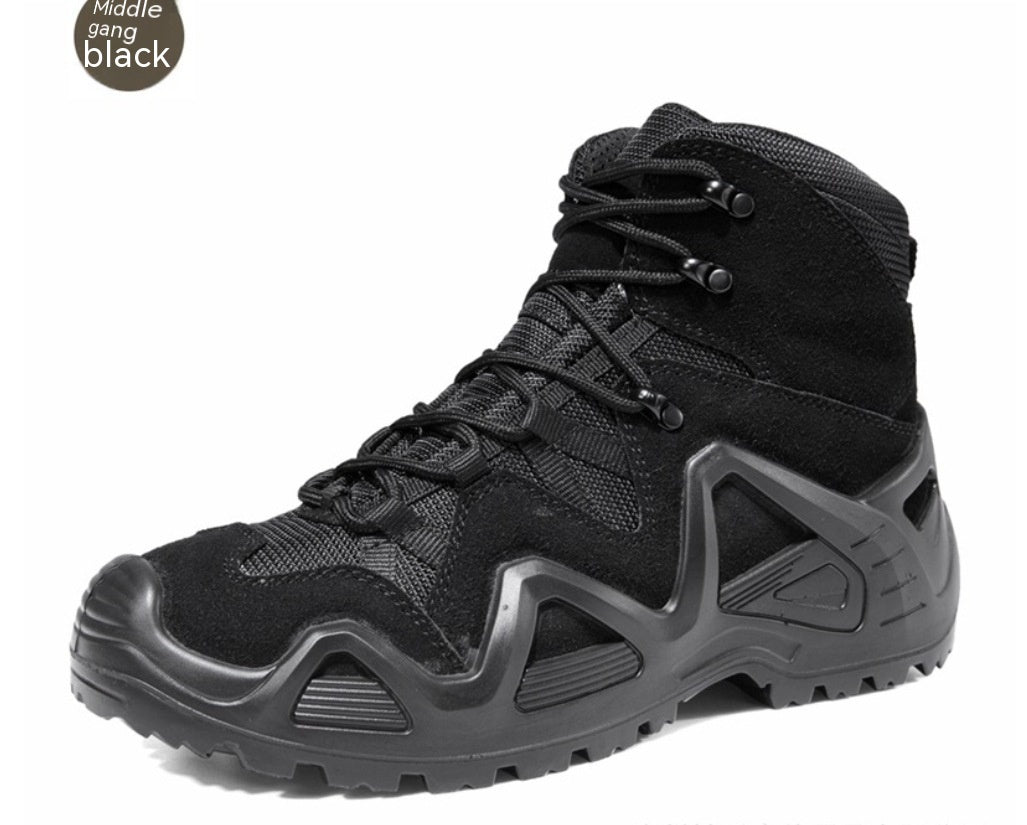 Mid-Top Tactical Hiking Shoes And Combat Boots For Outdoor Training