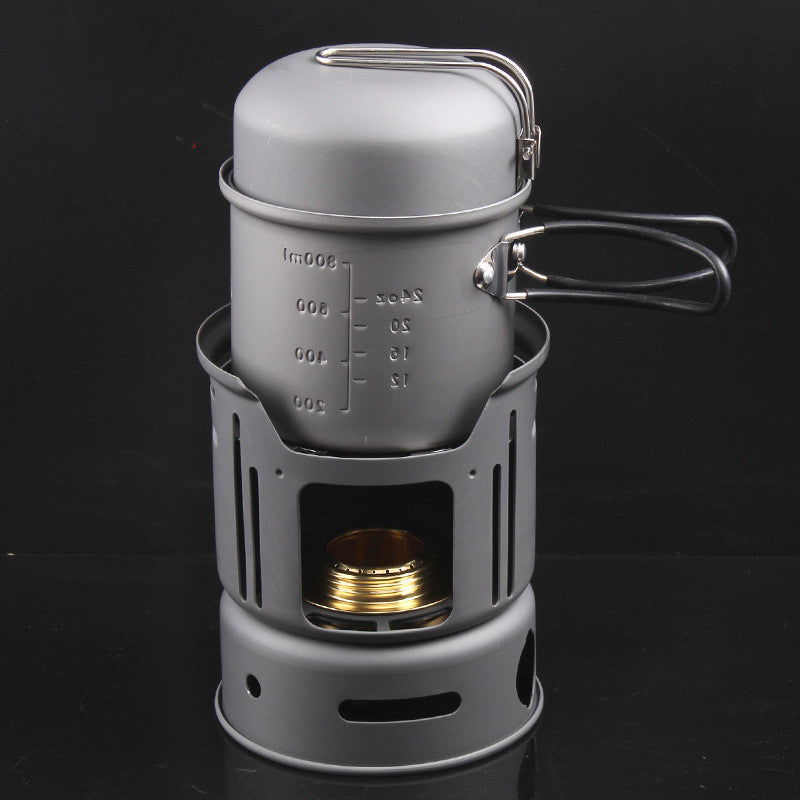 Aluminum Alloy Portable Camping Tableware Set For 1-2 People