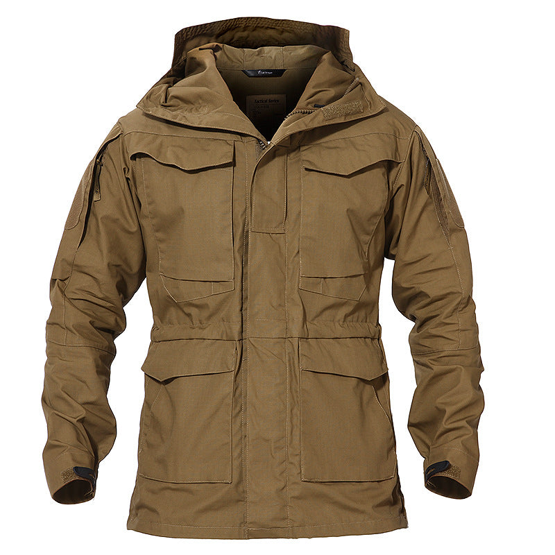 Men’s Windproof Camouflage Mid-Length Trench Coat