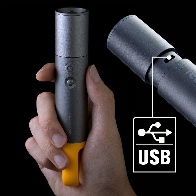 Bright Lumen Flashlight Stepless Zoom Long-Lasting Battery Outdoor Use