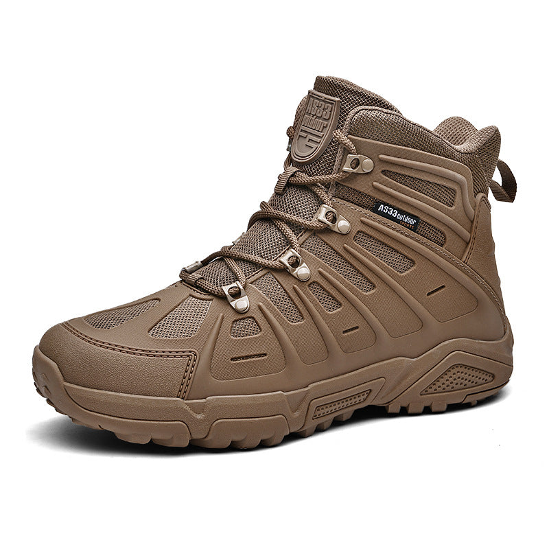 Outdoor High-Top Combat Hiking Shoes Non-Slip Shock-Absorbing